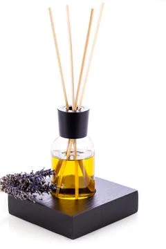 Aromatic lavender oil fragrant object isolated Stock Photos