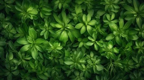 Aromatic Lovage Herbs Horizontal Background. Stock Illustration
