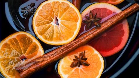 Aromatic mulled wine Stock Photos