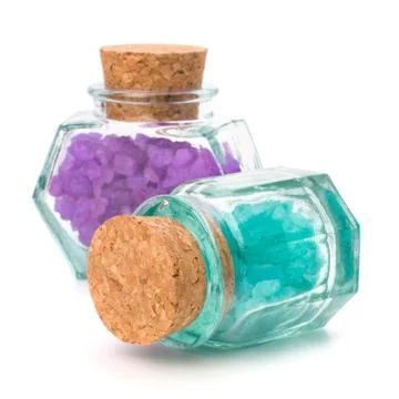Aromatic natural mineral salt Stock Photos