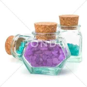 Aromatic natural mineral salt Stock Photos