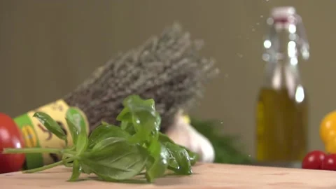 Aromatic plant - basil - parsley - chive Stock Footage 217371185