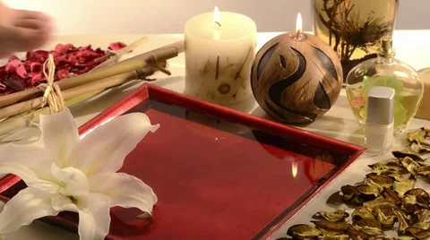 Aromatic relaxing foot bath Video stock 30362907