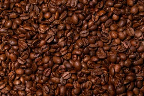 Aromatic roasted coffee beans for background Stock Photos