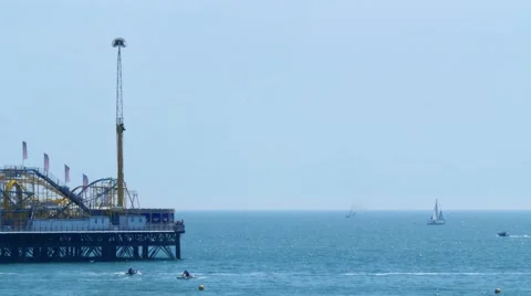 Around Brighton pier Stock Footage 63312565
