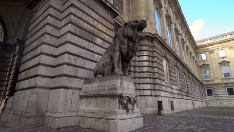 Around Buda Castle  Royal Palace in Budapest Hungary Stock Footage 78579160