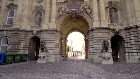 Around Buda Castle  Royal Palace in Budapest Hungary Stock Footage 78579451