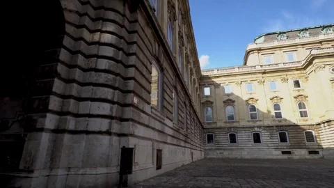 Around Buda Castle  Royal Palace in Budapest Hungary Stock Footage 78579491
