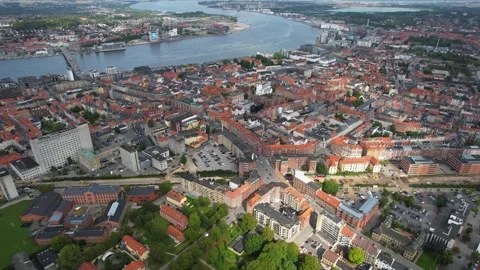  around the city Aalborg  Stock Footage 284459688