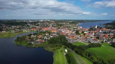 Around the city Hobro  Stock Footage 284458069