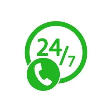 Around the clock icon. Flat design. Vector illustration. Stock Illustration