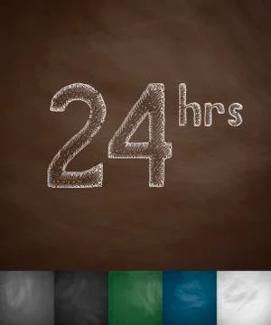 Around the clock icon Illustrazione stock