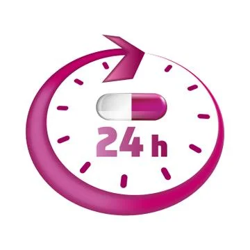 Around the clock take drugs vector icon Stock-Illustration