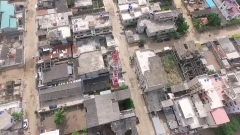 Around a communication antenna Stock Footage 81091985