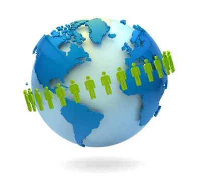 Around the globe Stock Illustration