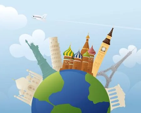 Around the globe Stock Illustration