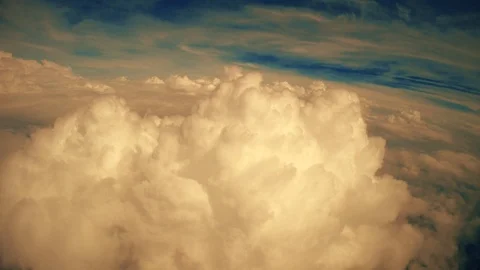 Around the Golden cloud Stock Footage 93604664