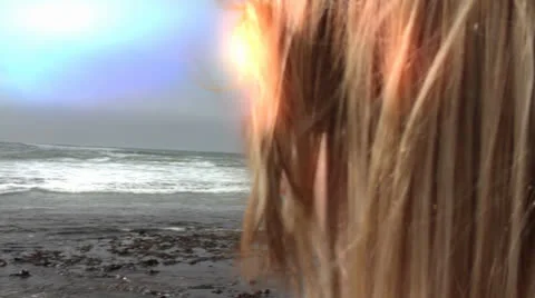 Around the head looking at the beach Stock Footage 22575244