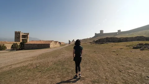 Around her mountains 스톡 동영상 103859694