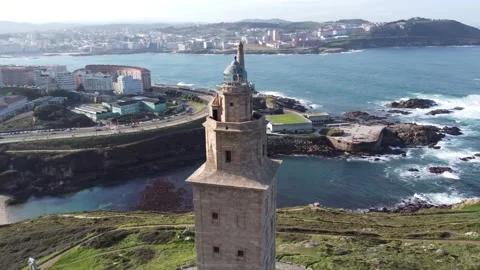Around Hercules tower Stock Footage 170224870