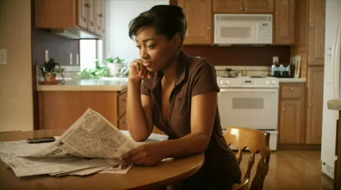 Around The House: Job Search 02 (720p / 23.98) Stock Footage