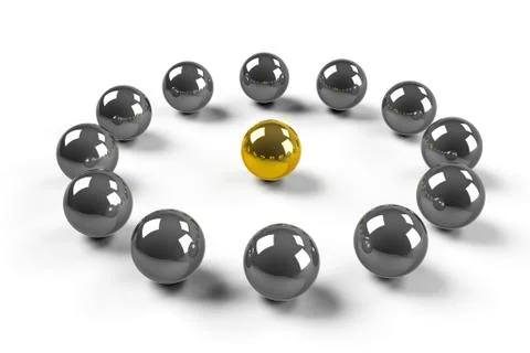 Around of the leader Illustrazione stock