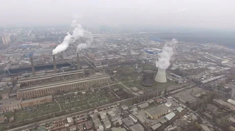 Around Power Plant Stock Footage 64066729