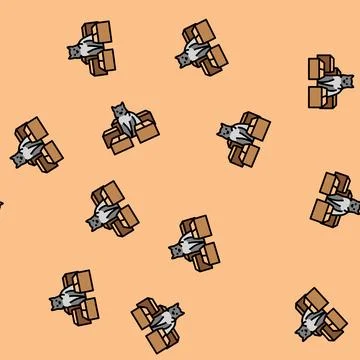 Around preposition english vector seamless pattern Stock Illustration