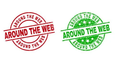 AROUND THE WEB Round Seals with Corroded Surface 스톡 일러스트