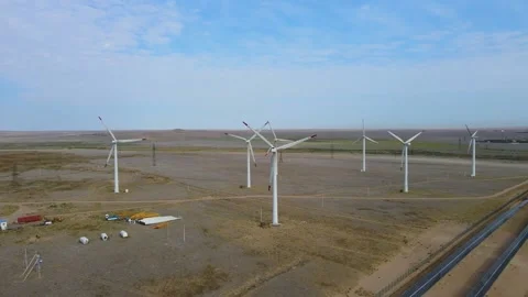 Around windmills Stock Footage 138101470