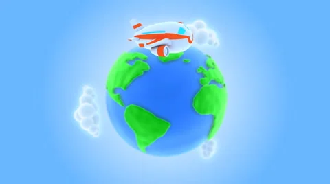 Around the world. Aero version Stock Footage