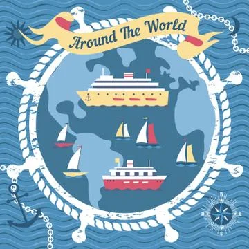 Around the world concept Stock Illustration