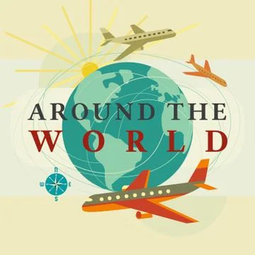 Around the world concept Stock Illustration