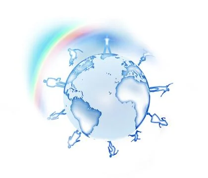 Around the world Stock Illustration