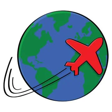 Around the world Stock Illustration