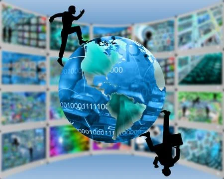 Around the world 库存插图