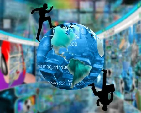 Around the world Illustrazione stock