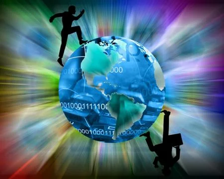 Around the world Illustrazione stock