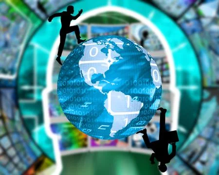 Around the world Illustrazione stock