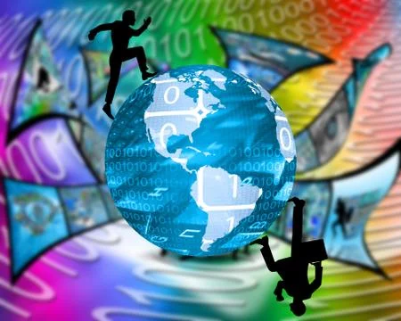 Around the world Stockillustratie