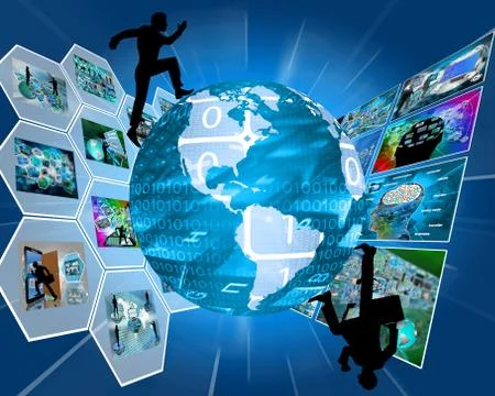 Around the world Stockillustratie