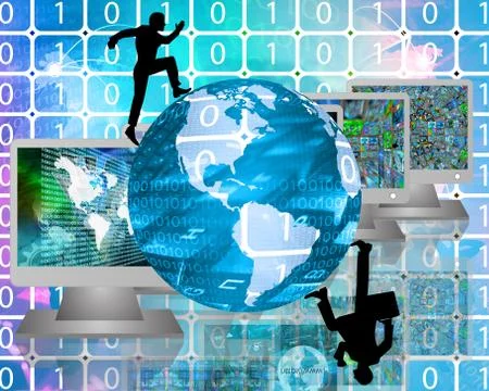 Around the world Illustrazione stock