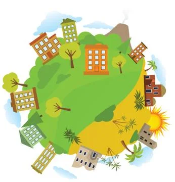 Around the world Stock Illustration