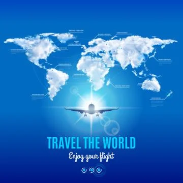 Around the world Illustrazione stock