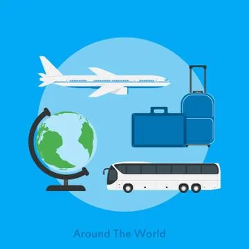 Around the world Stock Illustration