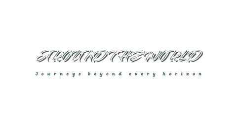 AROUND THE WORLD isolated display type artwork with light gray grounding shadow Stock Illustration