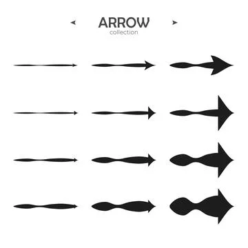 Arow Icons. Arrow vector icon set. Trendy style. For Web Graphics. Vector Stock Illustration