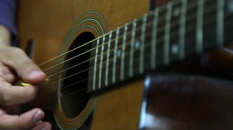 Arpegios acoustic guitar Stock Footage 60765744