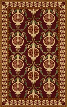?arpet with pomegranates. Stock Illustration