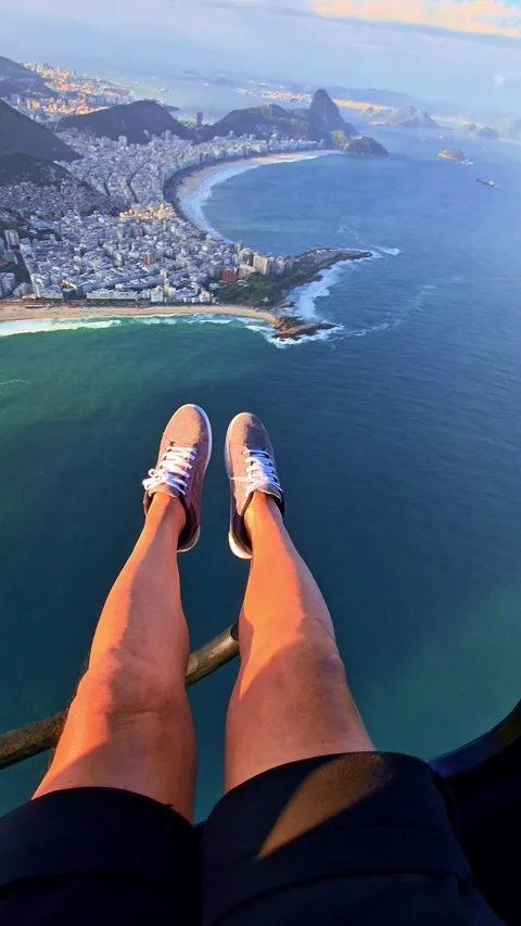 Arpoador POV Helicopter View Video stock 324837448